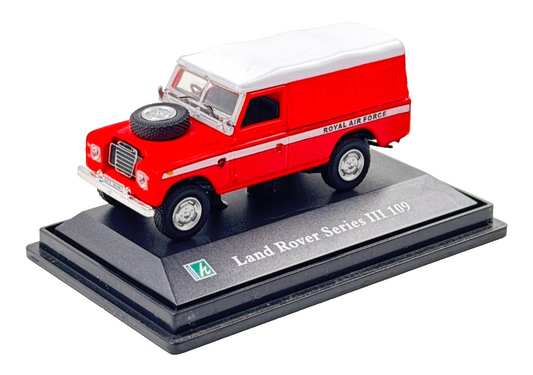 CARARAMA 1/72 SCALE - LAND ROVER SERIES III 109 ROYAL AIR FORCE RAF RED - BOXED
