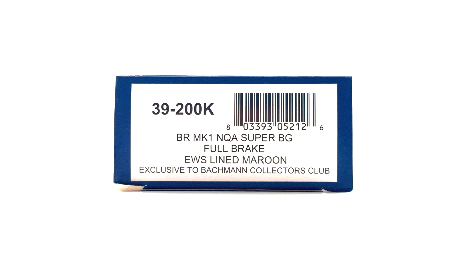 BACHMANN 00 GAUGE - 39-200K - BR MK1 NQA SUPER BG FULL BRAKE EWS LINED MAROON