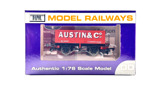 DAPOL 00 GAUGE - AUSTIN & CO CAMBRIDGE PLANK WAGON NO.602 (LIMITED EDITION)