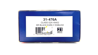BACHMANN 00 GAUGE - 31-476A - CLASS G2A 49402 BR BLACK EARLY EMBLEM - BOXED