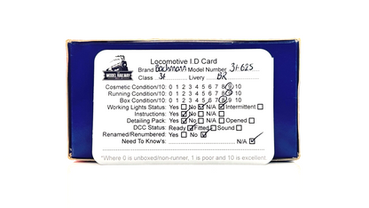 BACHMANN 00 GAUGE - 31-625 - CLASS 3F 43474 BR BLACK LATE CREST LOCOMOTIVE BOXED