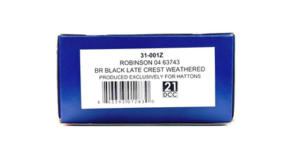 BACHMANN 00 GAUGE - 31-001Z - ROBINSON 04 63743 BR BLACK WEATHERED (HATTONS)