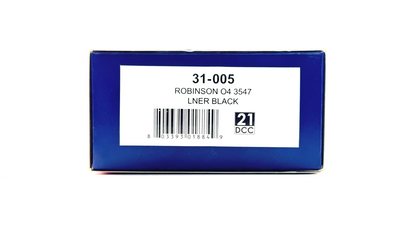 BACHMANN 00 GAUGE - 31-005 - ROBINSON O4 3547 LNER BLACK LOCOMOTIVE BOXED